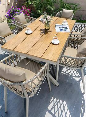 北欧休闲户外桌椅庭院桌子家用阳台院子茶几室外茶桌餐桌别墅组合