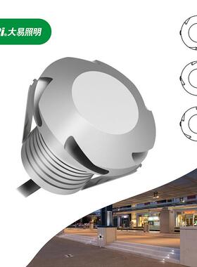 侧发光透光偏光地埋灯3W户外防水IP67广场LED龟壳灯12V旋风地板灯