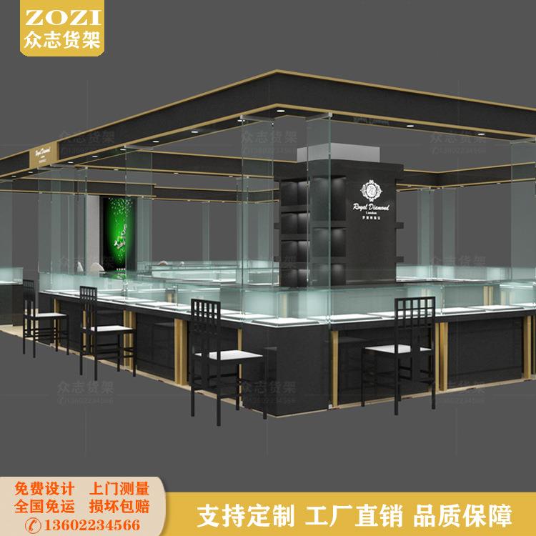大型商场珠宝店展示柜装修设计金银首饰品矮柜玉器翡翠陈列柜