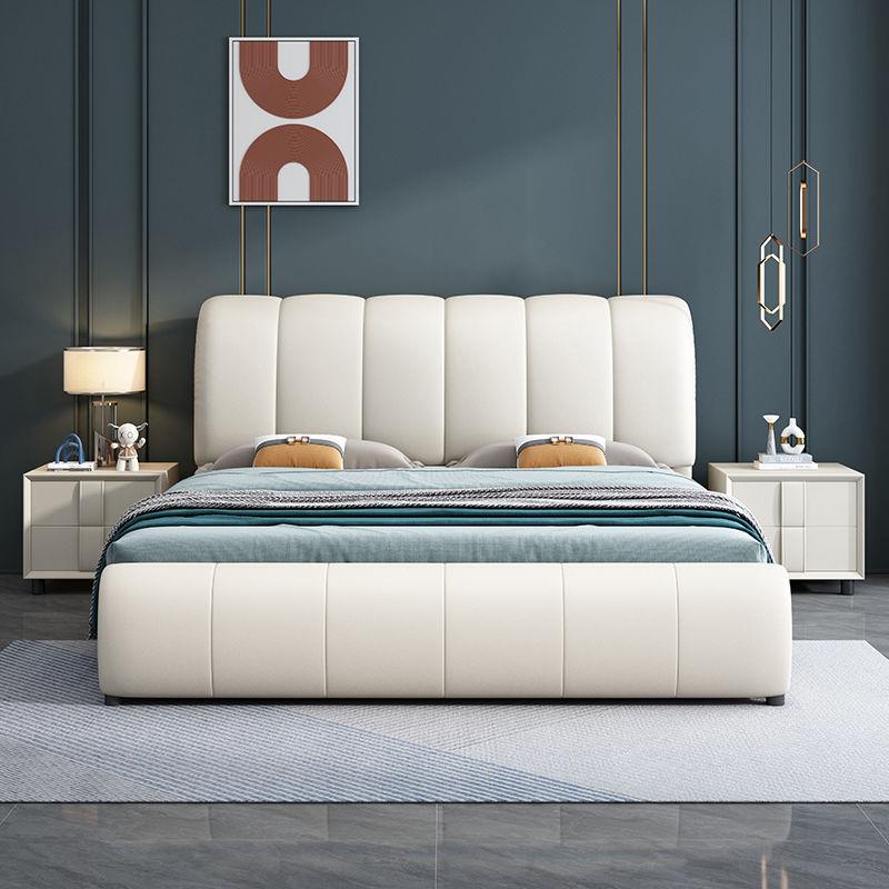 现代简约主卧双人床家用1.5床双人1.8x2米意式轻奢高档网红卧QDX