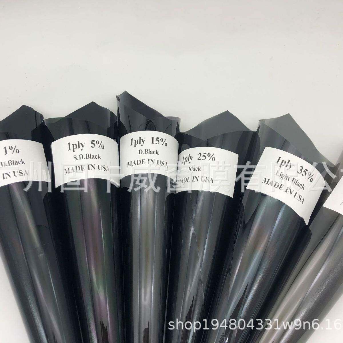 1PLY原色膜太阳膜1.5mil抗刮花易施工车窗玻璃门全车可贴