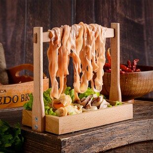 速发商用火肠店牛肉羊肉架具特色挂鸭肠鹅锅挂肉面条专用竹制餐子