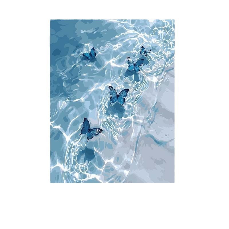 现货速发蝴蝶数字油画梦幻填色手工丙烯画装饰画油彩系高级感儿童图片