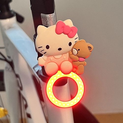 速发y公路山地自行车爱心后信夜灯间骑行装备充电尾号警示灯