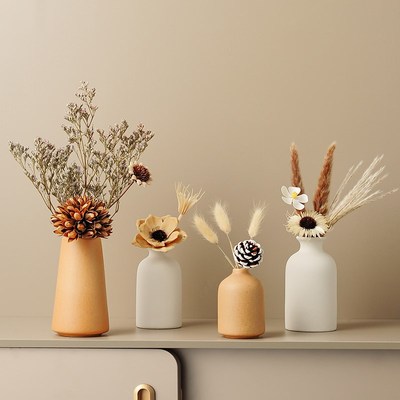 速发干花花饰高级感摆瓶客厅花件轻奢玄关茶几家居插花花器装束品