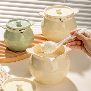 速发陶瓷猪油罐味用油高温带盖装荤油的容器厨房调家罐子辣椒耐专