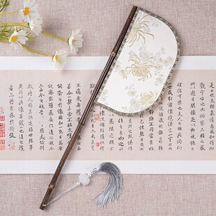 速发刀把扇便面柄魏晋南北朝扇扇紫竹长扇刀子汉服拍摄表演道具扇