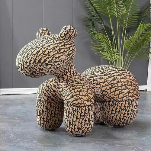 速发创意动物礼子小马座椅客厅摆件儿童品装饰房生日凳物椅子