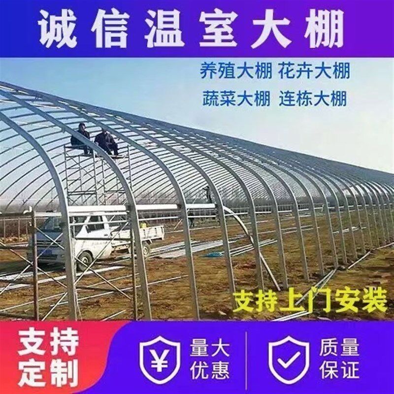 速发连栋大棚养殖棚鹅鸭防寒毡养鸭棚蔬菜棚钢架养猪温棚温室葡萄