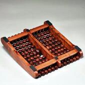 脚底按摩红木足按器圆珠滚轮足底脚踏家用搓脚木制揉脚按摩器实木