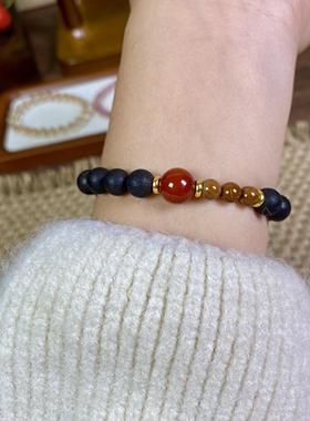 原创设计定制国风降真香单圈手链