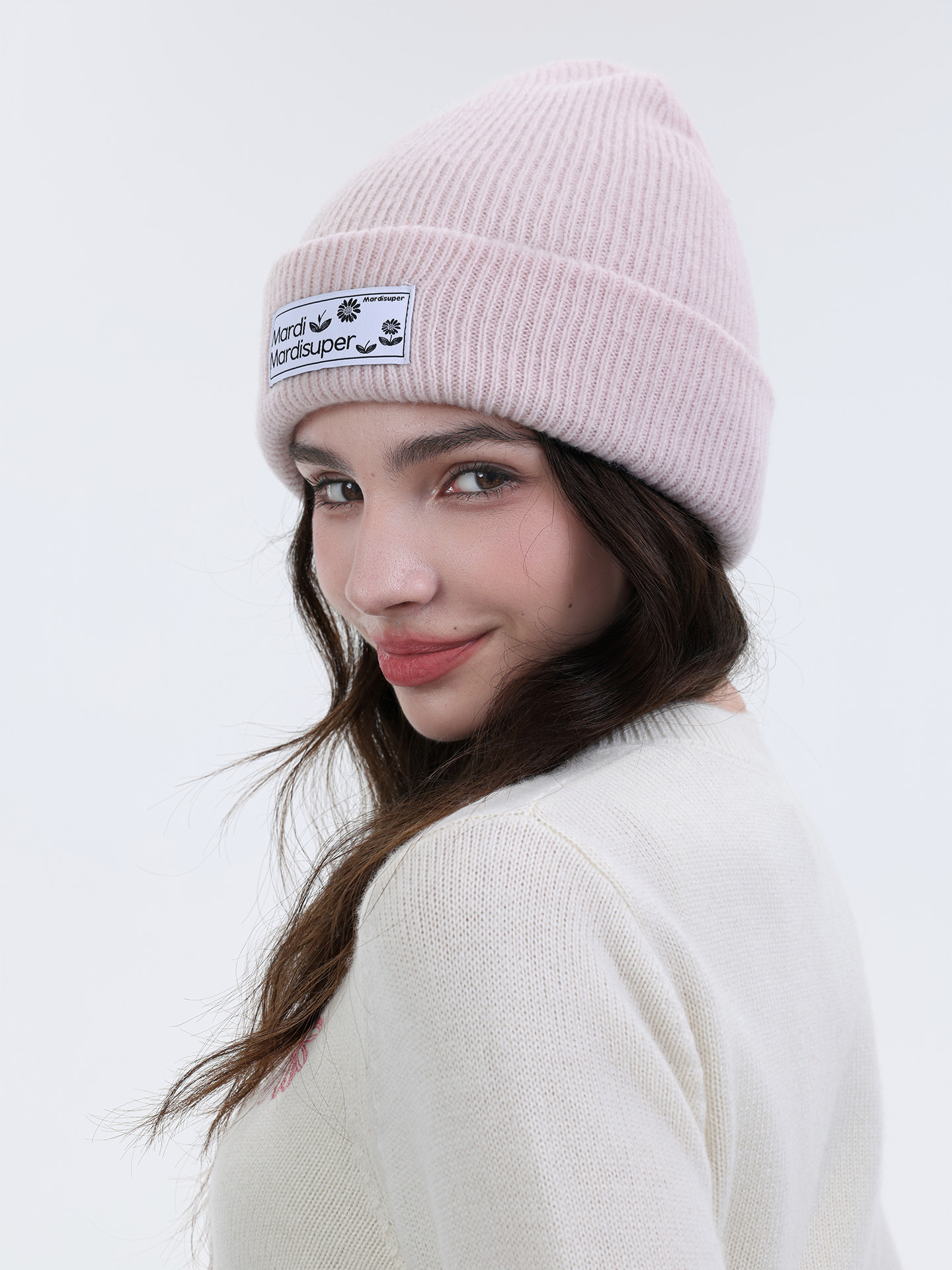 Mardi覆古费尔岛风氛围感100%羊毛帽子25秋冬新款提花针织毛线帽