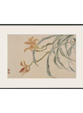 中萱草sweeYZ202305tric甜米新式入图户玄关装饰画民宿e客厅中古