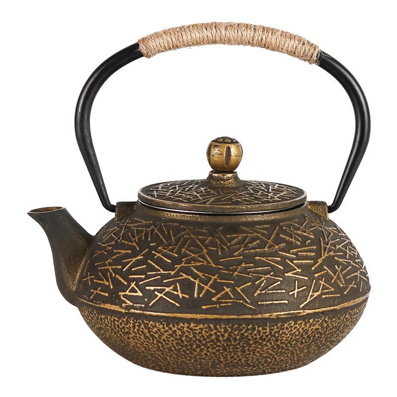 中式铸铁复古茶壶茶具茶杯工艺品摆设酒店售楼处茶室艺术软装饰品