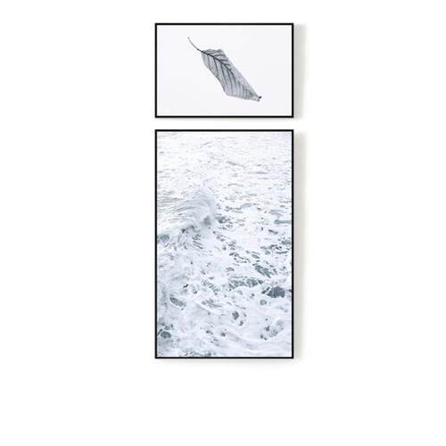 现代北欧简约玄关过道装饰画创意两联竖版挂画轻奢酒店走廊墙壁画
