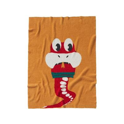 新年新红蛇针品织毛毯沙发毯办公室午伊维亚睡休维闲毯小伊亚