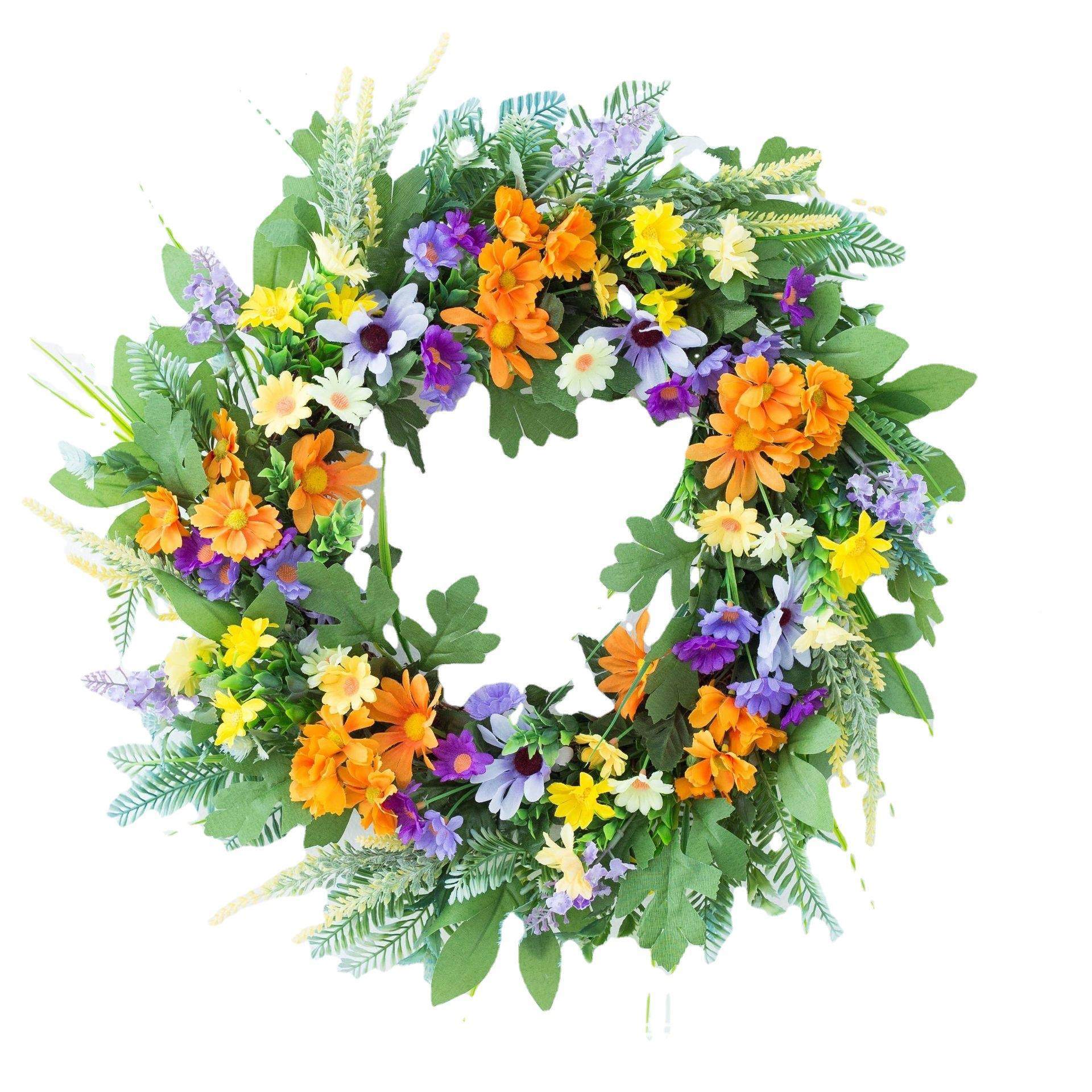 22022C1022款春季欧式仿真雏菊花环婚家礼0节新日门楣居挂饰装饰,家居饰品,餐桌花艺,淘宝优惠券,粉丝福利购,淘宝优惠卷