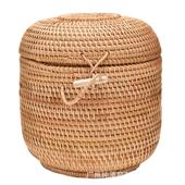 越CQYZ 031罐南藤手工编筒叶罐茶店七子饼茶茶叶罐零食糖果饼干收