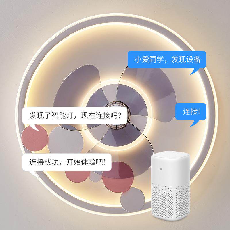 温馨个性吸顶风扇灯吊扇灯2025年新款卧室儿童房家用一体风扇灯具