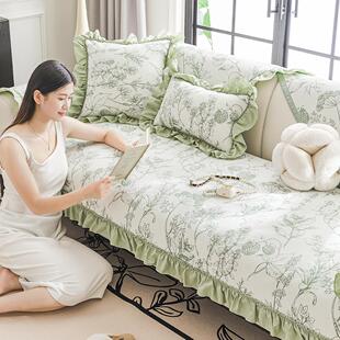 法式沙发垫四季通用2025新款复古防滑坐垫轻奢高级感皮沙发盖布巾