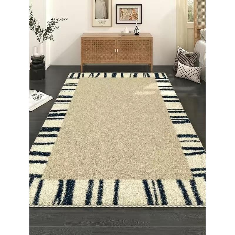 法式覆古卧室床边毯客厅沙发地毯家用可擦免洗可裁剪羊绒环保脚垫