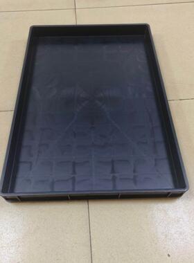 黑色防静电方盘600*410*50防静电矮箱手机托盘防静电周转托盘