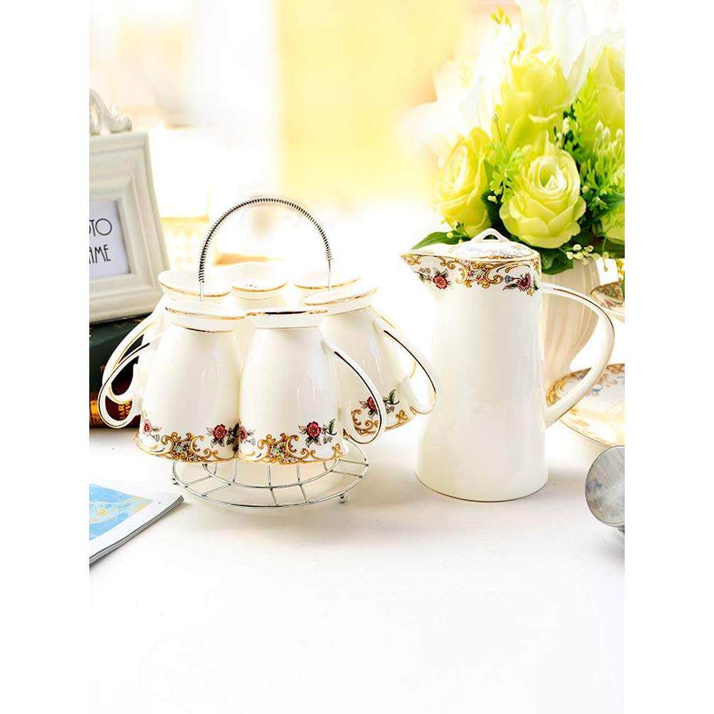 骨瓷水具套装家用杯子茶杯客厅简约冷凉水壶茶具欧式杯套装冷