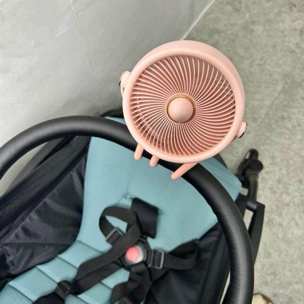 婴儿推车户外遛娃八爪鱼静音风扇学生宿舍桌面宝宝床头夹式小风扇