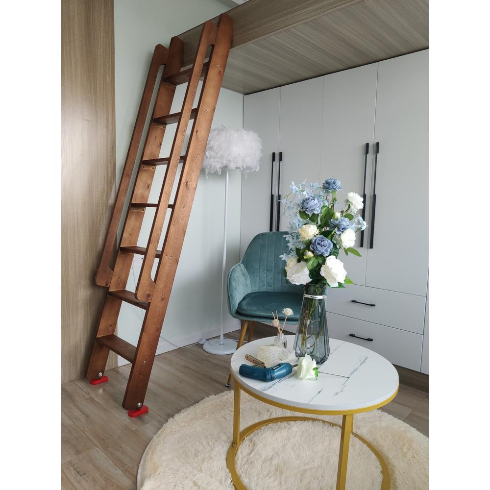 家用室内实木简易扶手梯子子母床宿舍上下铺梯子单卖阁楼登高踏步