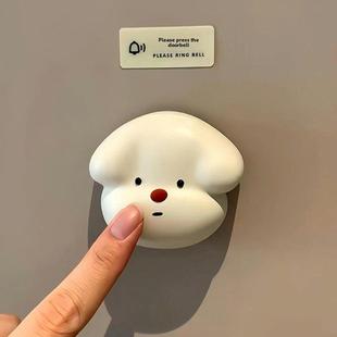 小狗门铃家用无线大音量传呼机可爱超远距传感器请按门铃提示贴纸