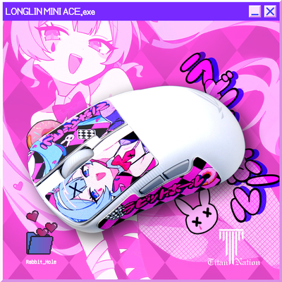 泰坦国度适用于ROG龙鳞ACE mini泰坦皮鼠标防滑贴月刃定制汗贴