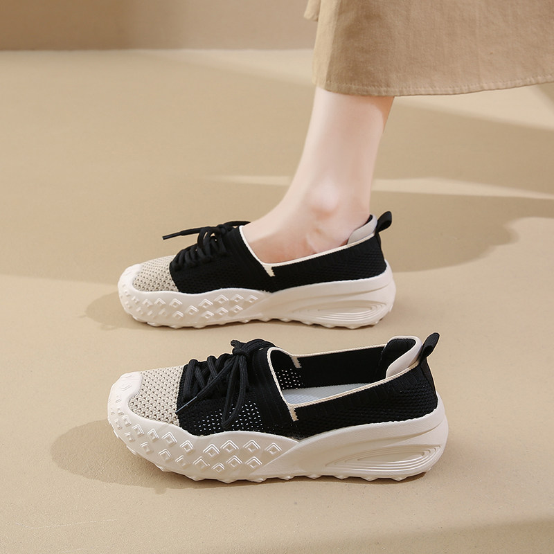 健步鞋女2025新款夏季网面透气轻便百搭休闲运动单鞋一脚蹬妈妈鞋,女鞋,健步鞋,淘宝优惠券,粉丝福利购,淘宝优惠卷