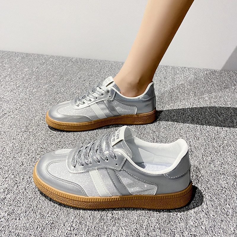 运动鞋女款夏季网面透气德训鞋休闲舒适板鞋女2024年新款时尚百搭