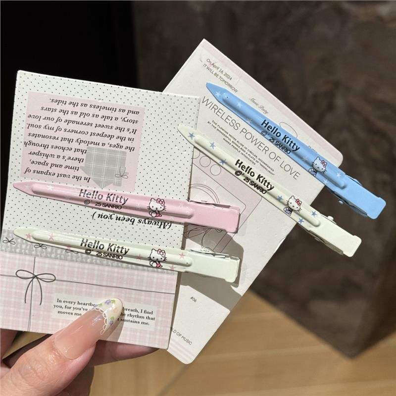 甜美星星KT猫鸭嘴夹少女多巴胺卡通侧边刘海夹日韩百搭超仙发夹