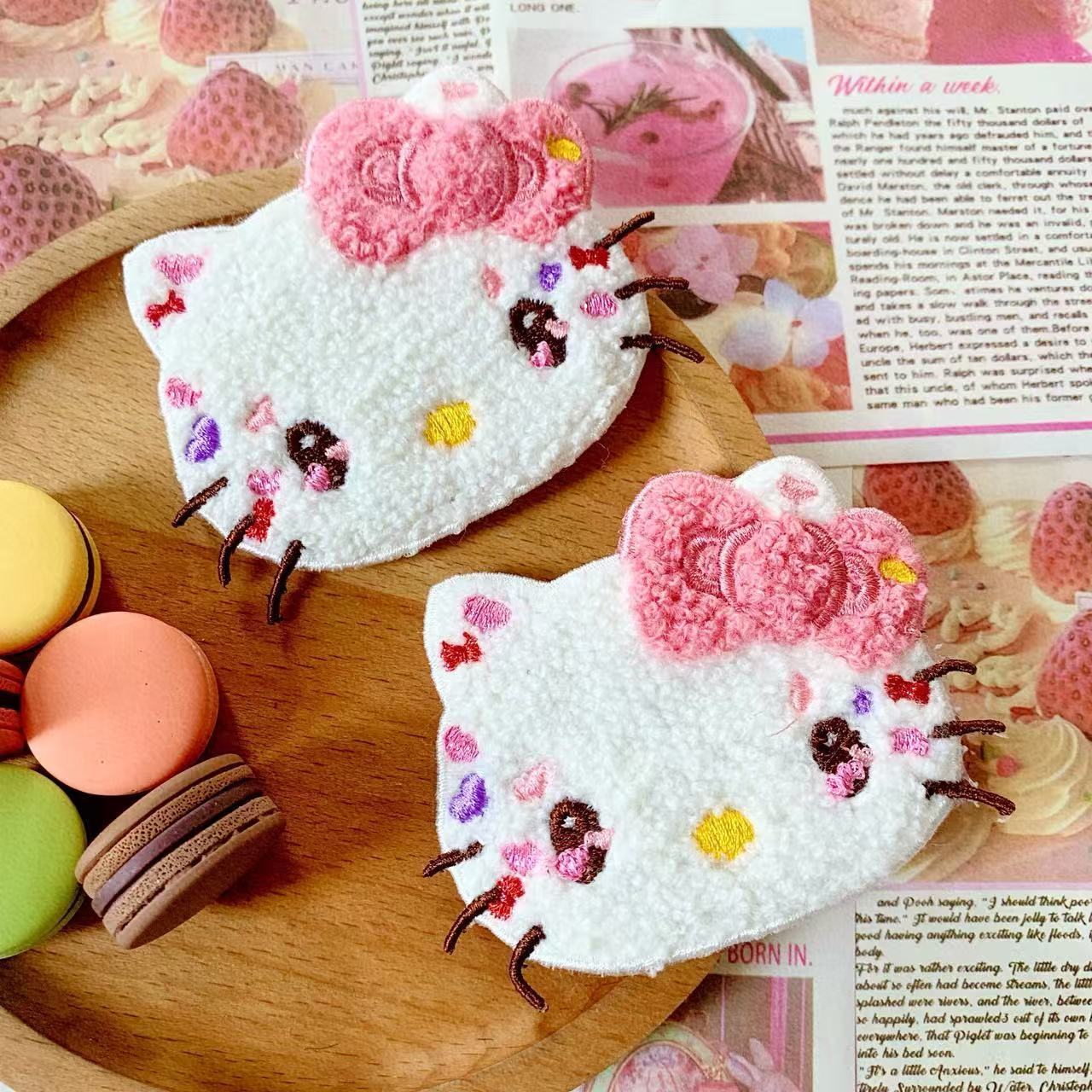 超可爱的KT脑袋!整理碎发魔术贴发卡化妆敷面膜无痕刘海贴粘发贴