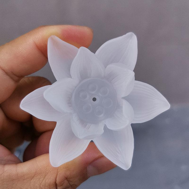 琉璃古法莲花香插国风禅意家用居室檀香线香座沉香炉茶玩小摆件