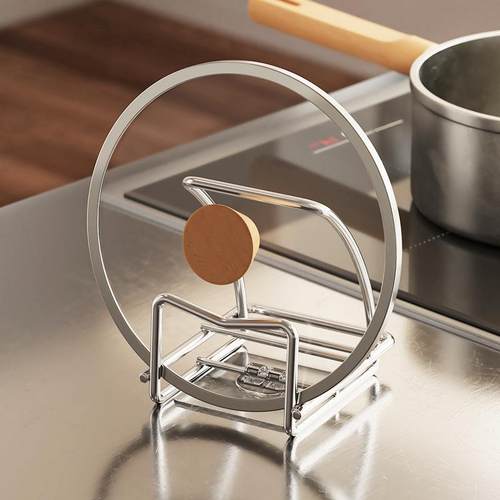 厨房不锈钢锅盖架子台面坐式菜板砧板案板放置架器大号收纳架