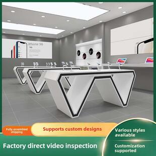 烤漆展示桌手机配件展示架体验桌台电脑展示柜台异形中岛台定做
