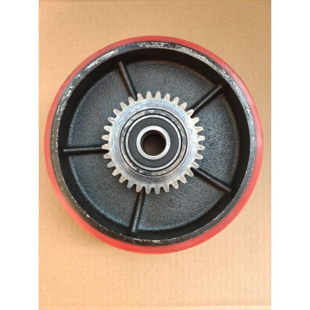 改装电动地牛搬运车配件聚氨酯行走轮驱动轮液压托盘搬运车胶轮