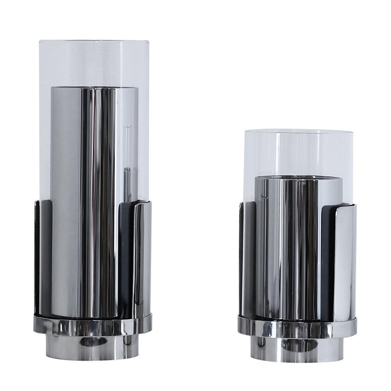 简约KDV现代玻插璃花瓶轻奢摆创家意居花束花器件样板房间金属装