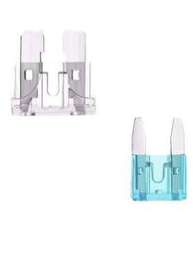 25制0pcs小号铝/锌车用保835险丝片汽车插保险带黄片色夹子