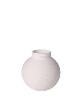 白色条纹素烧陶瓷瓶摆件客厅YGA器干花插花意家创居玄关餐花桌装