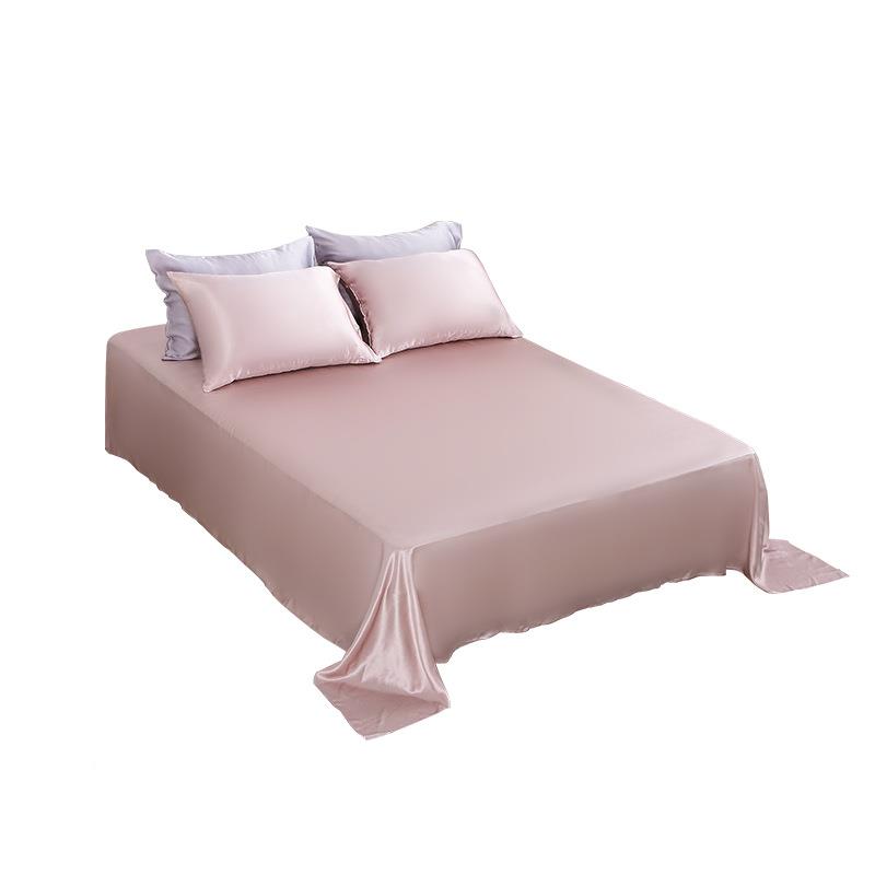 19姆米真丝2107001床单单件双人式夏季纯现代简欧约真色丝床床单