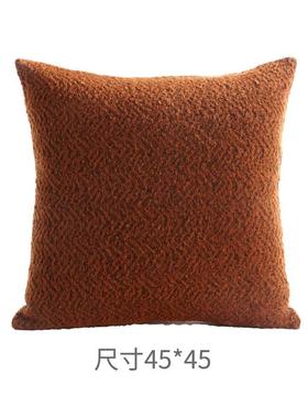 代约橘红色条纹刺绣工艺样抱枕套靠垫客厅CCF沙发板间售楼简现部