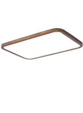 圆形薄L超ECPG台D书卧室吸顶灯现代简约客厅餐厅房间房胡桃木色阳