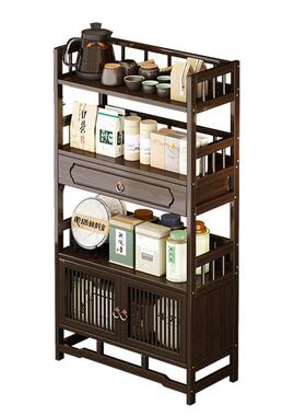 茶储物茶水柜古玩边茶具置RBY物架加厚加固分层大容量茶柜桌台