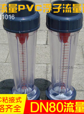 法兰UPVC塑料管式转子/浮子流量计 DN80液体水LZS/LZB管道流量表