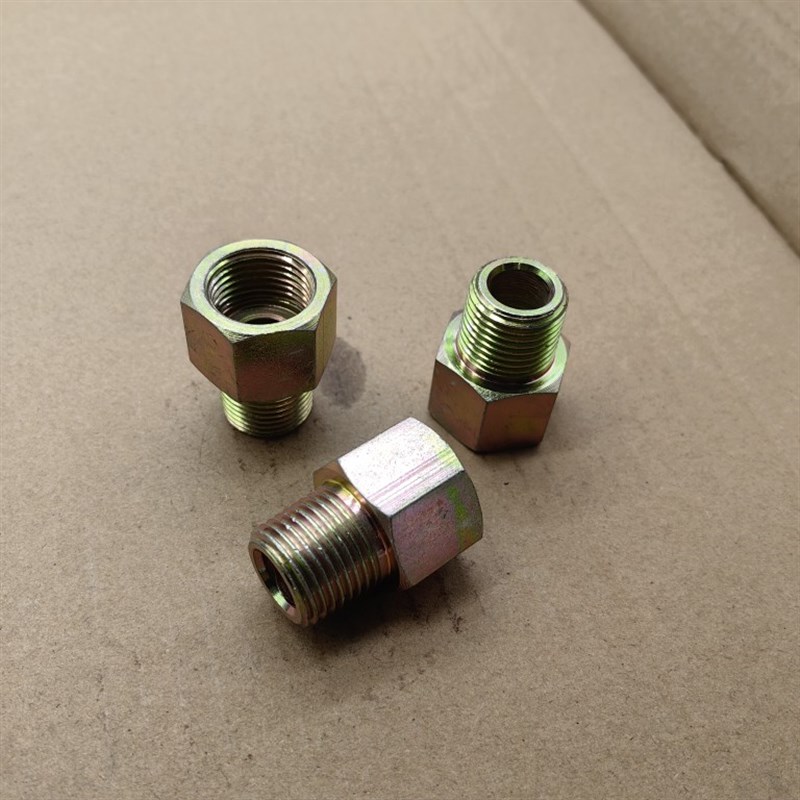 外丝Zg1/2锥螺纹-转内丝G1/2直螺纹高压铁接头外表镀锌4分牙0404