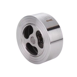 304不锈钢H71对夹式光面止回阀软密封单向阀316外光亮逆止阀DN50