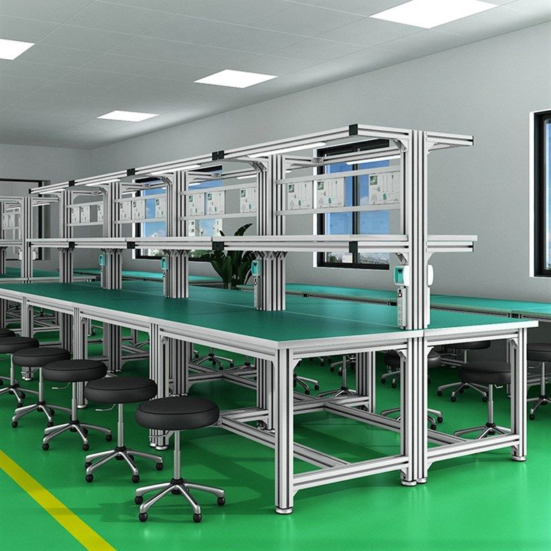 防静电铝型材工作台车间流水线装配操作台带灯铝合金维修台检验桌,搬运/仓储/物流设备,其他起重搬运设备,淘宝优惠券,粉丝福利购,淘宝优惠卷